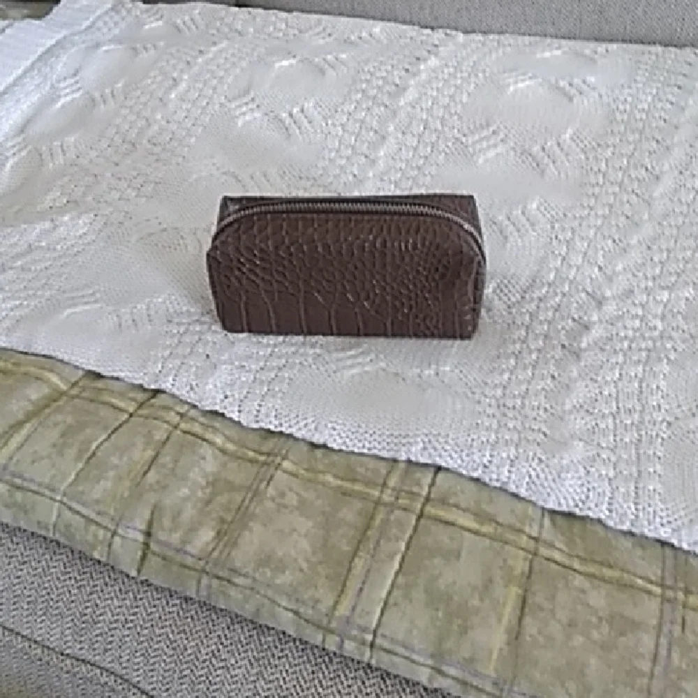 Michael Kors Brown Embossed Pouch